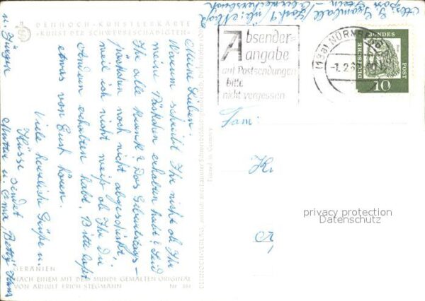 Arnulf Geranien Dennoch-Künstlerkarte Kunst de – Bild 2