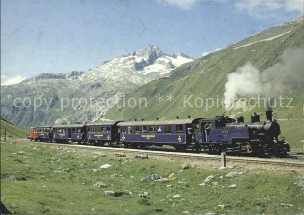 Eisenbahn Dampfbahn Furka-Bergstrecke Muttbach-Be