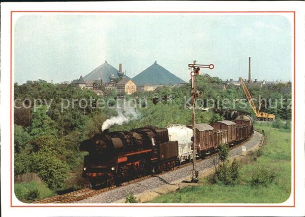 Eisenbahn Lok 58 3032 Güterzug Ronneburg