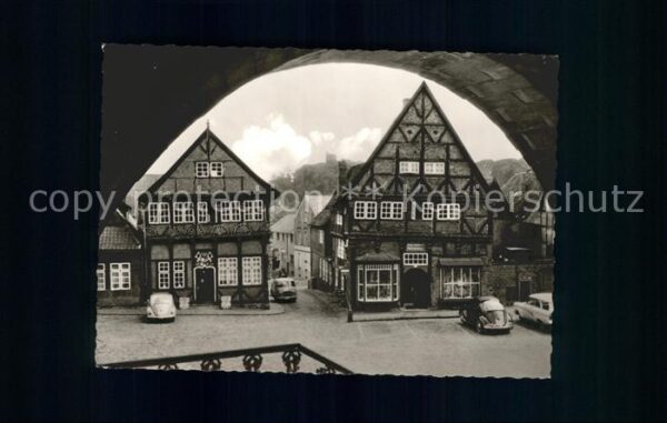Moelln Lauenburg Marktplatz Blick von Gerichtslaube auf