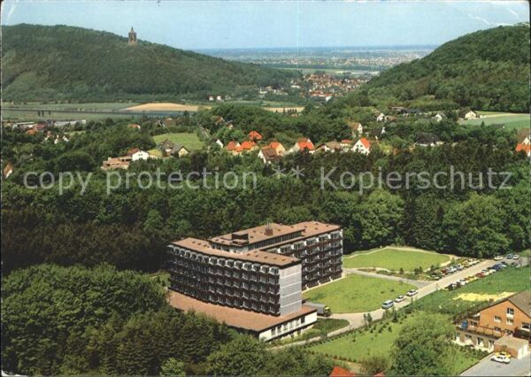 Porta Westfalica Fliegeraufnahme Sanatorium