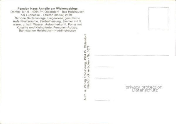 Bad Holzhausen Luebbecke Pension Haus Annelie am Wiehengebirge – Bild 2