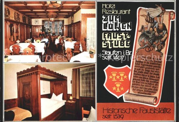 Staufen Breisgau Hotel Restaurant Zum Löwen Fauststube