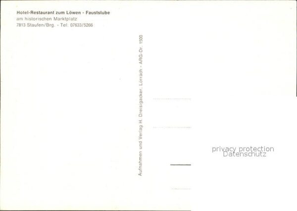 Staufen Breisgau Hotel Restaurant Zum Löwen Fauststube – Bild 2