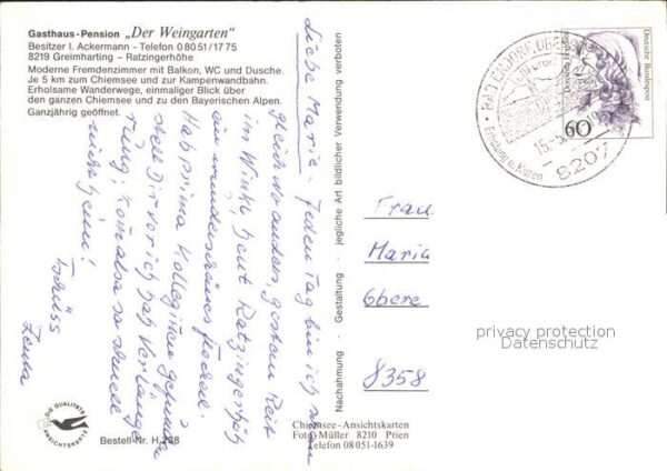 Greimharting Gasthaus Pension Der Weingarten Ratzing – Bild 2