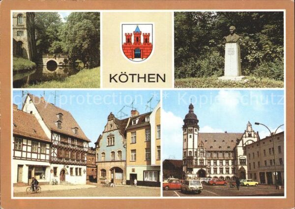 Koethen Anhalt Schloßpark Naumann-Denkmal Holzmarkt Ba