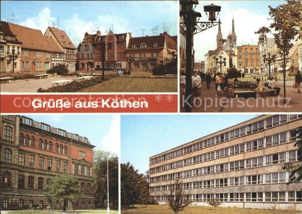 Koethen Anhalt Holzmarkt Markt Ingenieurschule Pädagog