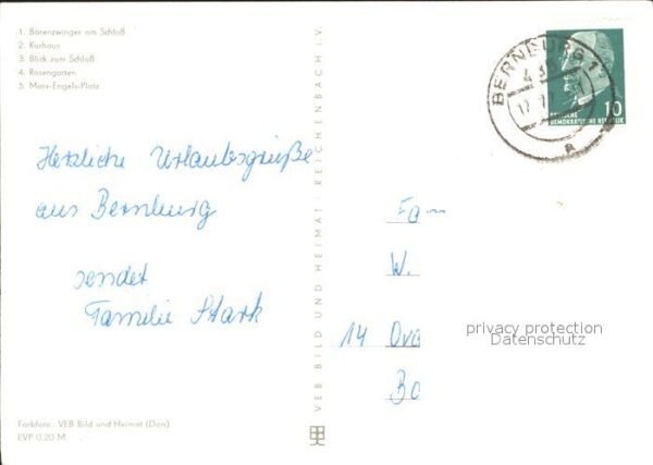 Bernburg Saale Schloss Rosengarten Marx-Engels-Platz – Bild 2