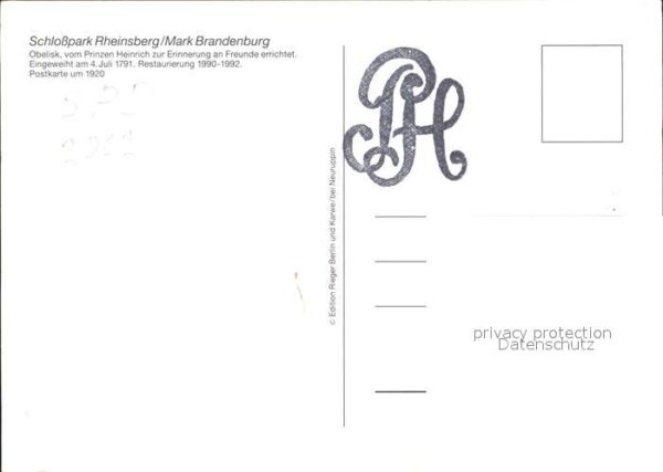 Rheinsberg Denkmal im Park – Bild 2