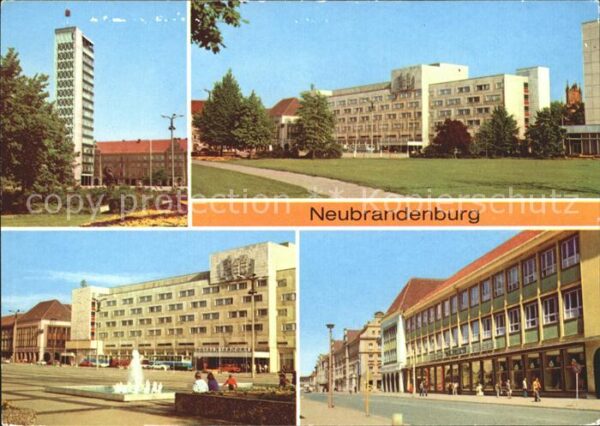 Neubrandenburg Hochhaus am Karl-Marx-Platz Hotel Vier