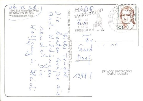 Reinhardshausen Waldsanatorim Roth Baad-Wildungen – Bild 2
