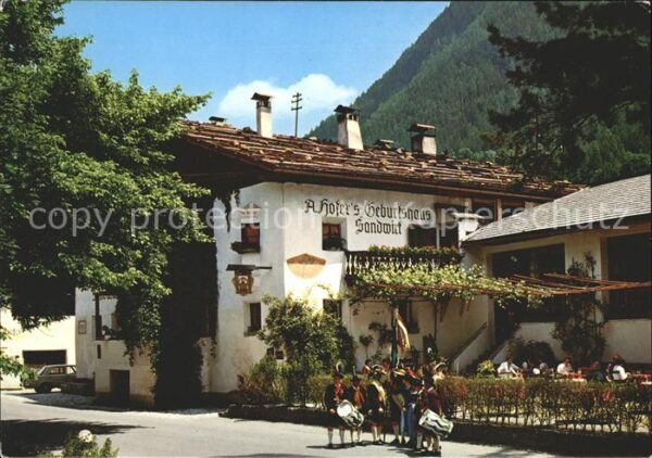 Leonhard Passeier St Restaurant Sandwirt A. Hofers Geburtsha