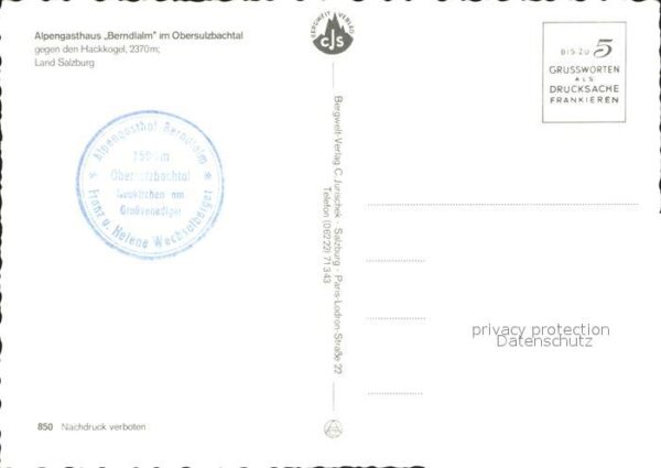 Salzburg Oesterreich Gasthaus Berndlalm im Obersulzbachtal – Bild 2