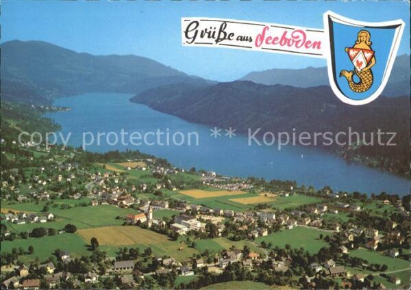 Seeboden Millstaettersee Fliegeraufnahme mit Millstättersee