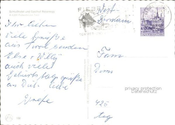 Fieberbrunn Tirol Schloßhotel udn Gasthaus Rosenegg – Bild 2