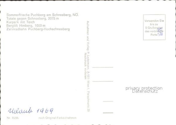 Puchberg Schneeberg mit Schneeberg Kurpark Zahnradbahn Hoch – Bild 2
