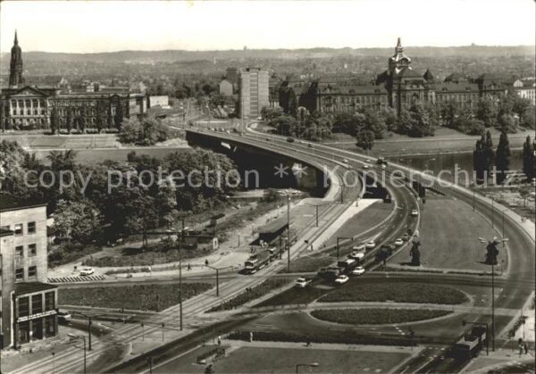 Dresden Fliegeraufnahme Dr. Friedrichs-Brücke