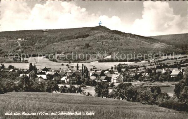 Eschwege Blick zum Meissner mit Schwalbenthal un