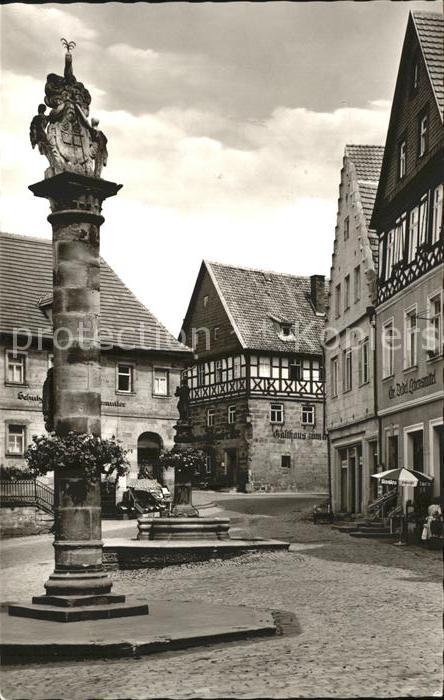 Kronach Oberfranken Oberer Markt mit Scharfem Eck