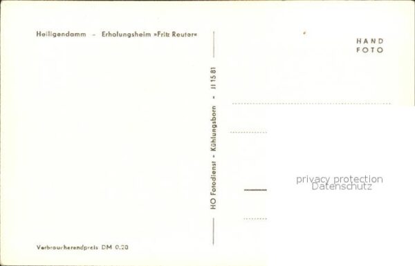 Heiligendamm Ostseebad Erholungsheim Fritz Reuter – Bild 2