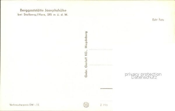 Stolberg Harz Berggaststätte Josephshöhe – Bild 2