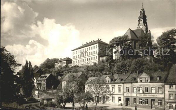 Adorf Vogtland Teilansicht Kirche
