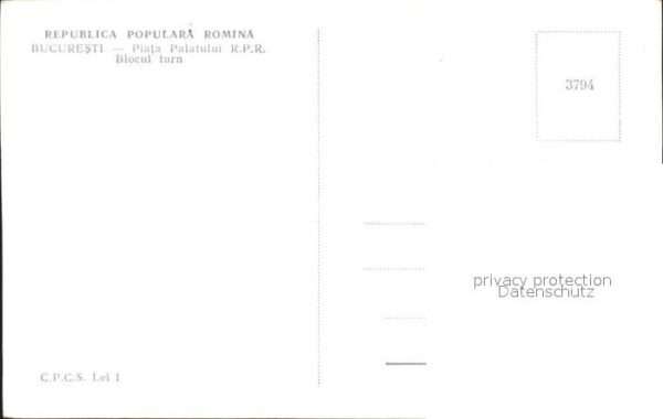 Bucuresti Piata Palatului RPR Blocul turn – Bild 2