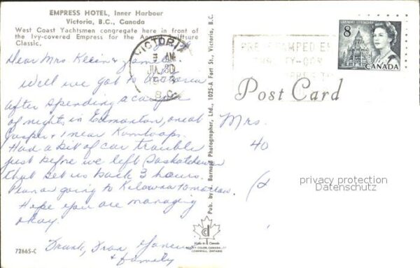 Victoria British Columbia Empress Hotel Inner Harbour – Bild 2