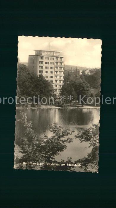 Karl-Marx-Stadt Hochhaus am Schlossteich