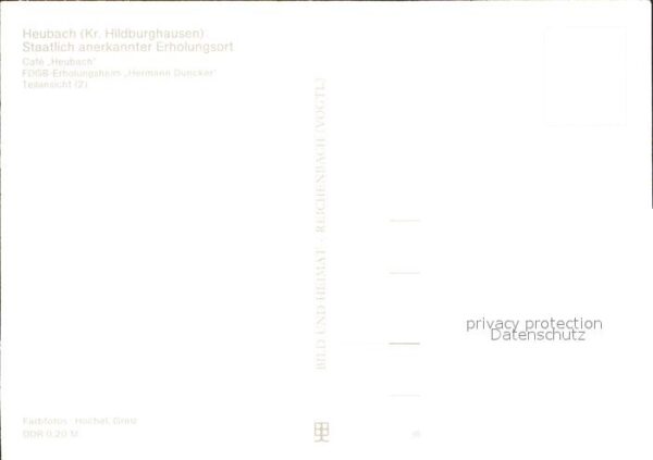 Heubach Thueringen FDGB Erholungsheim Hermann Duncker Teil – Bild 2