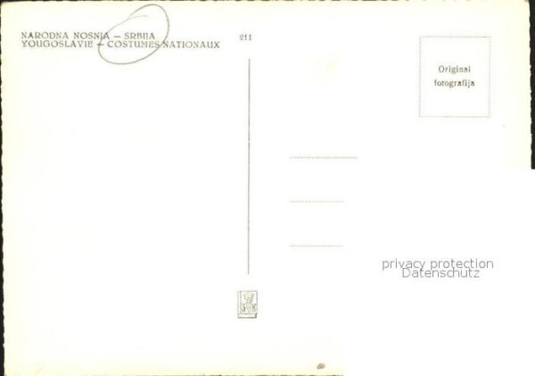 Yugoslavie Jugoslawien Costumes Nationaux – Bild 2
