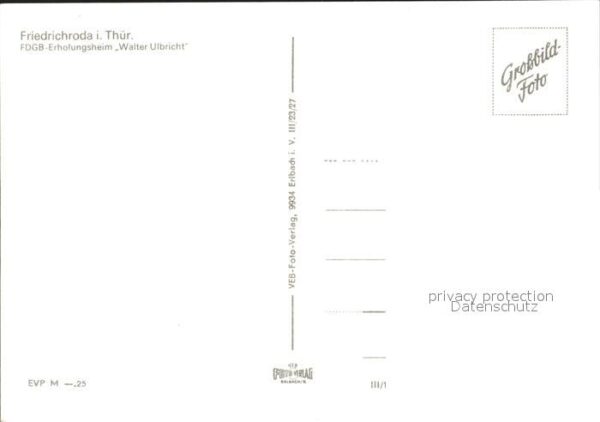 Friedrichroda FDGB Erholungsheim Walter Ulbricht – Bild 2