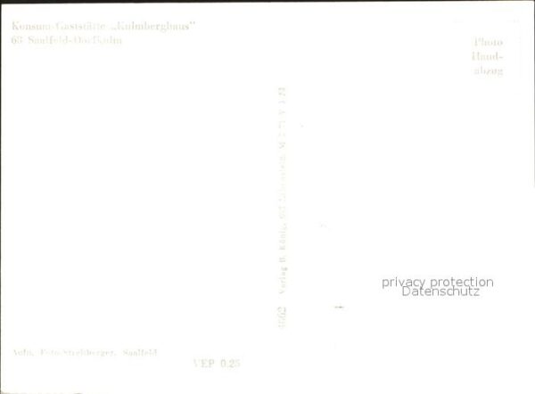 Saalfeld Saale Konsum Gaststätte Kulmberghaus Gastraum – Bild 2