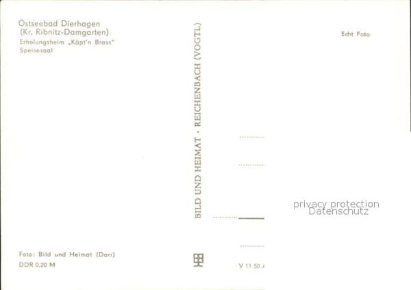 Dierhagen Ostseebad Erholungsheim Käptn Brass Speisesaal – Bild 2