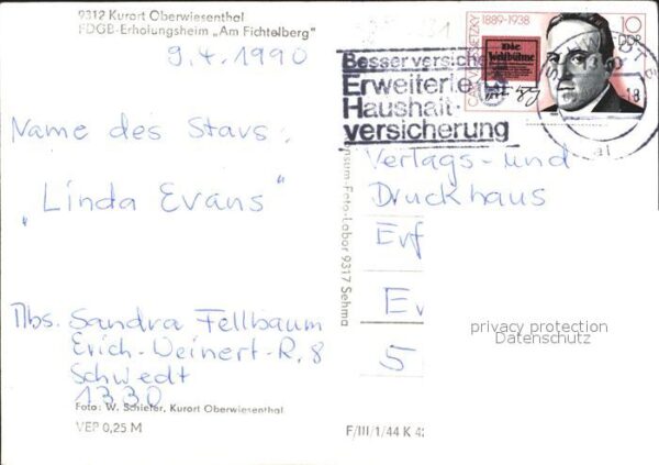 Oberwiesenthal Erzgebirge FDGB Erholungsheim Am Fichtelberg Gastr – Bild 2