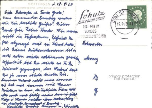 Goettingen Niedersachsen Barfüsserstrasse und Türme der Johannis – Bild 2