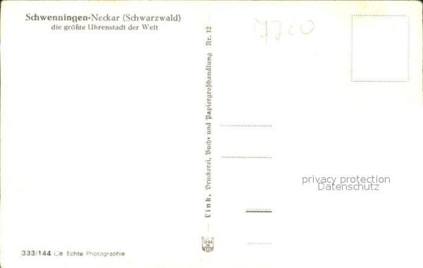 Schwenningen Neckar Postamt Uhrenstadt – Bild 2