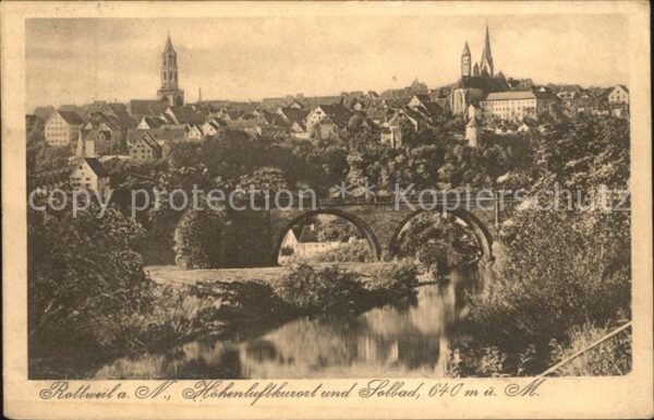 Rottweil Neckar mit Steinbrücke