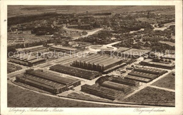 Leipzig Fliegeraufnahme Technische Messe