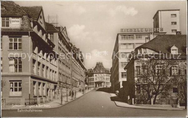Schwenningen Neckar Bahnhofstrasse mit Kienzler Uhren