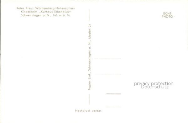 Schwenningen Neckar Kinderheim Kurhaus Schöblick Rotes Kreu – Bild 2