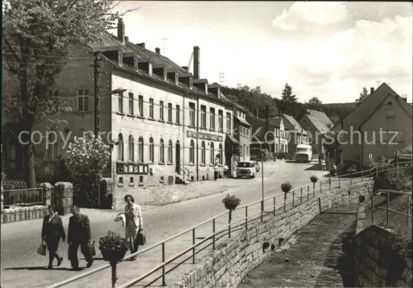 Bockau Erzgebirgskreis Karl-Marx-Strasse mit HOG Sachsenhof
