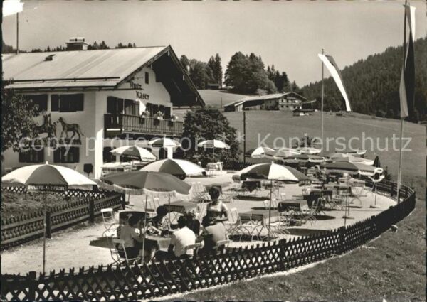 Ramsau Berchtesgaden Berggasthof Nutzkaser Terrasse Schwarze