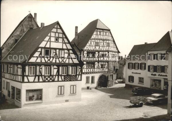 Ladenburg Marktplatz Fachwerkhäuser