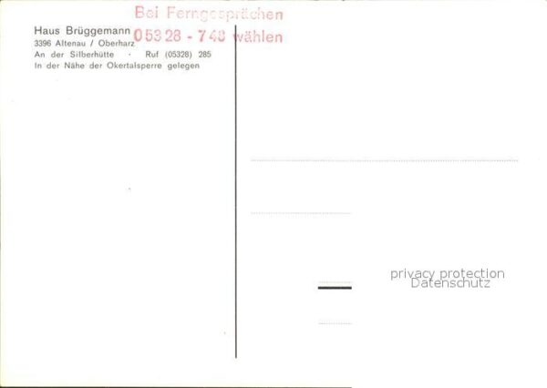 Altenau Harz Haus Brüggemann Zeichnung – Bild 2