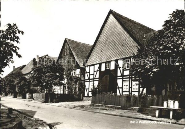 Wahmbeck Weserbergland Strassenpartie Fachwerkhäuser