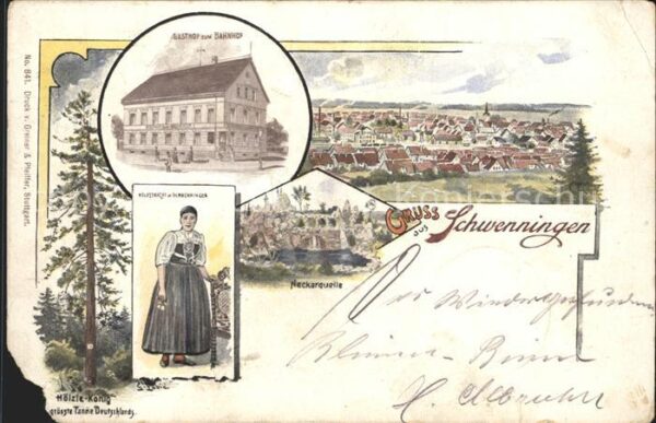 Schwenningen Neckar Neckarquelle Gasthaus Bahnhof Tracht
