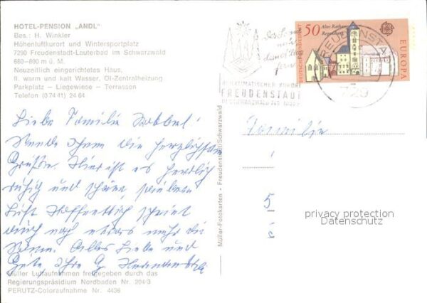 Freudenstadt Hotel Pension Andl Fliegeraufnahme – Bild 2