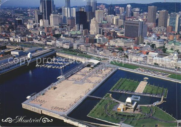 Montreal Quebec Fliegeraufnahme Hafen