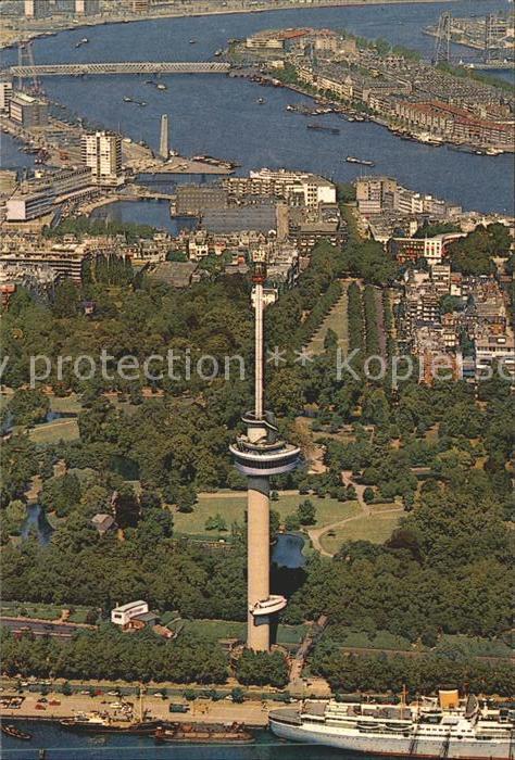 Rotterdam Space tower Schiffsbrücke Fliegeraufnah
